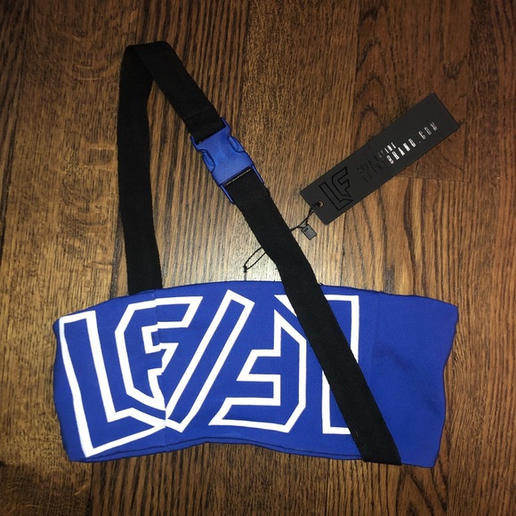 NWT Night Rider Diagonal Buckle Strap Tube Top - Picture 2 of 4